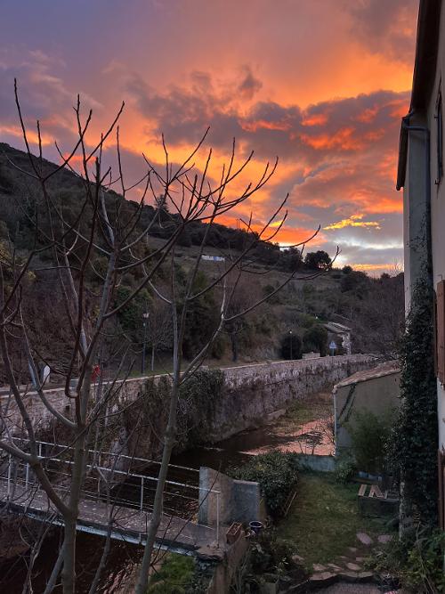 Winter sunrise seen from the balcony