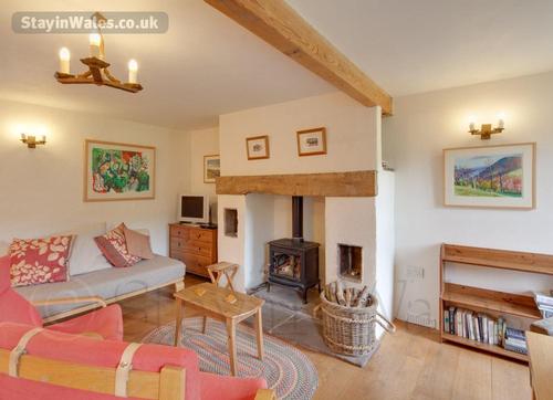 living area with woodburner